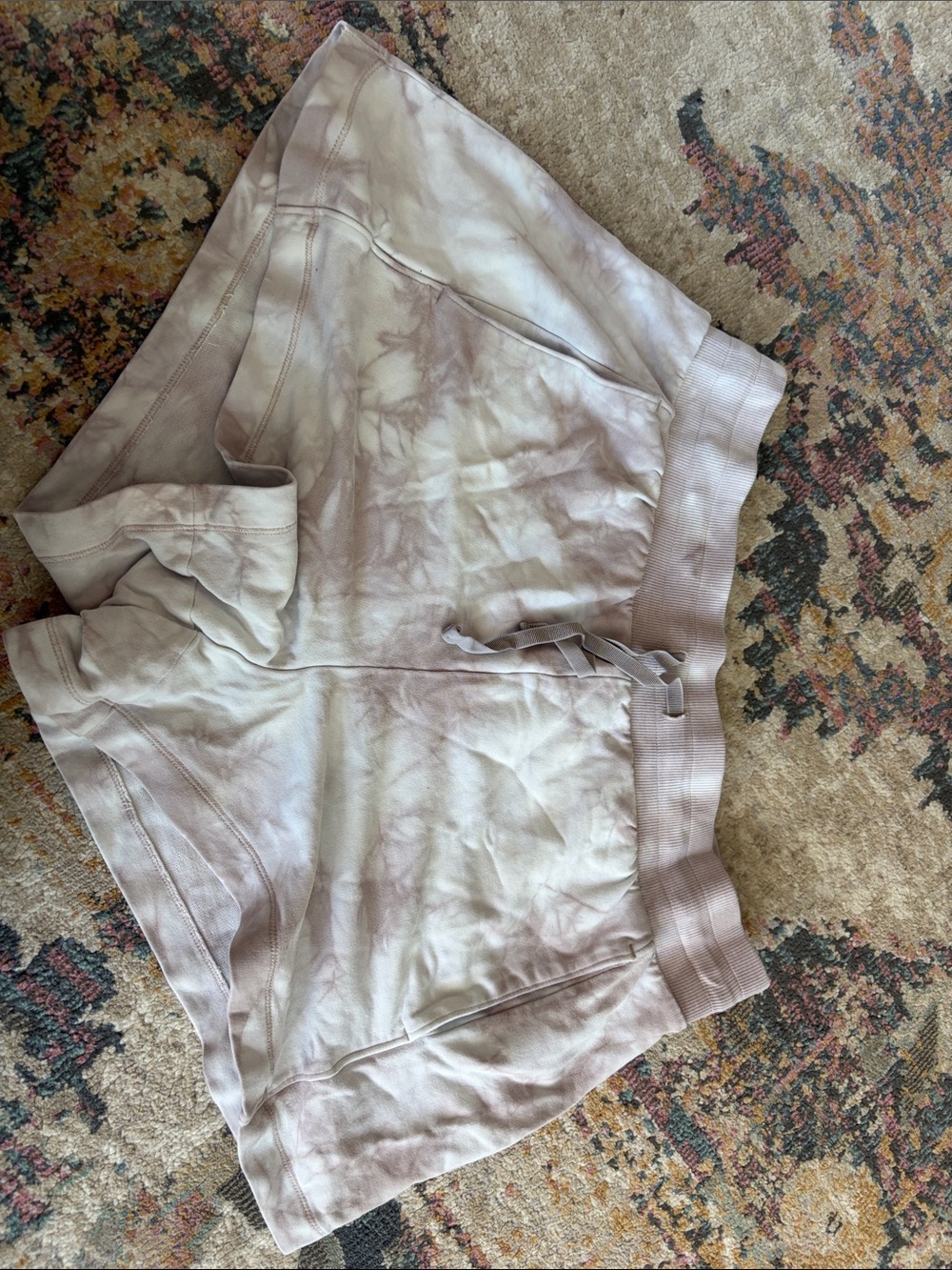 Women's Tie-Dye Lounge Shorts - Light Mauve